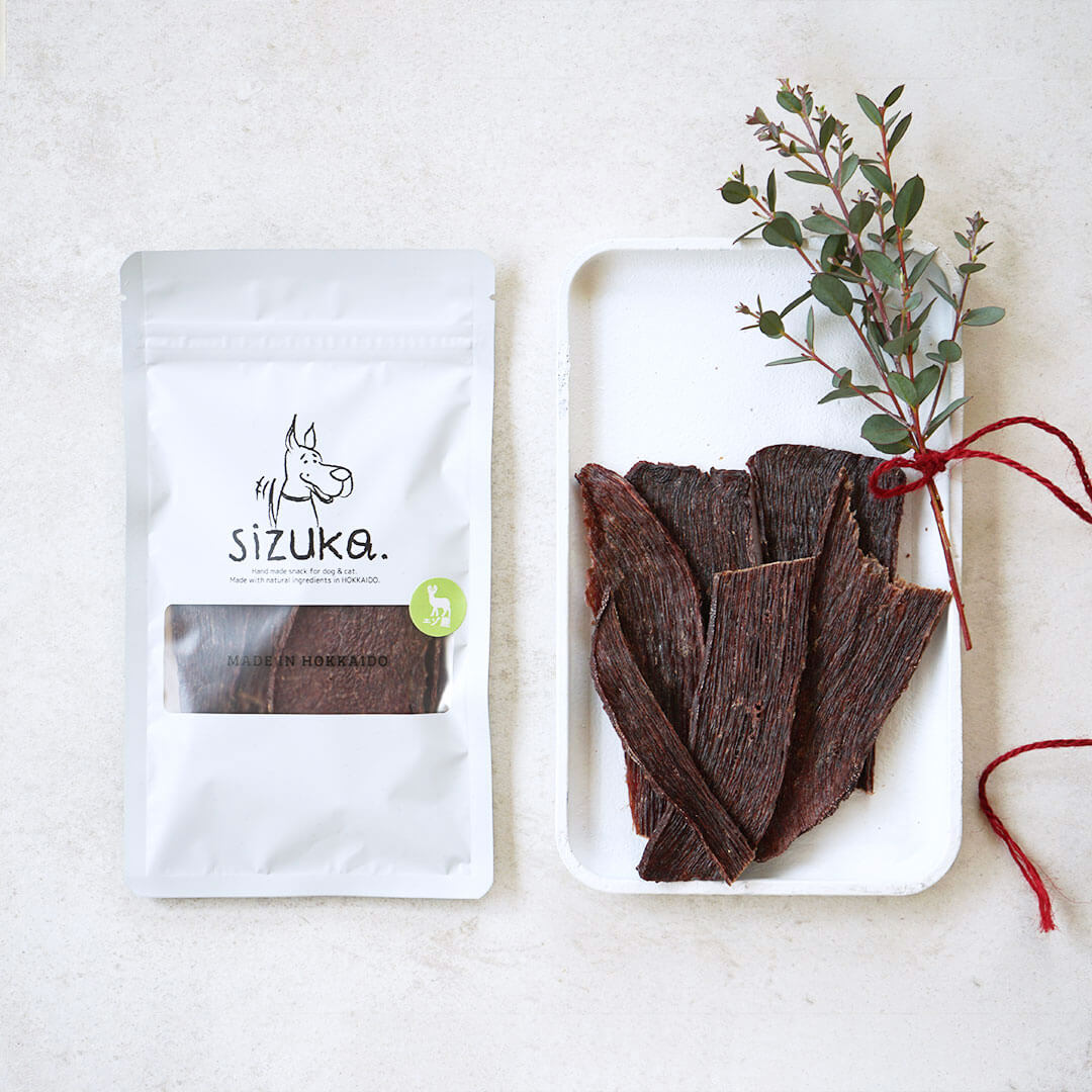 犬猫のおやつsizuka|エゾ鹿スライスジャーキー