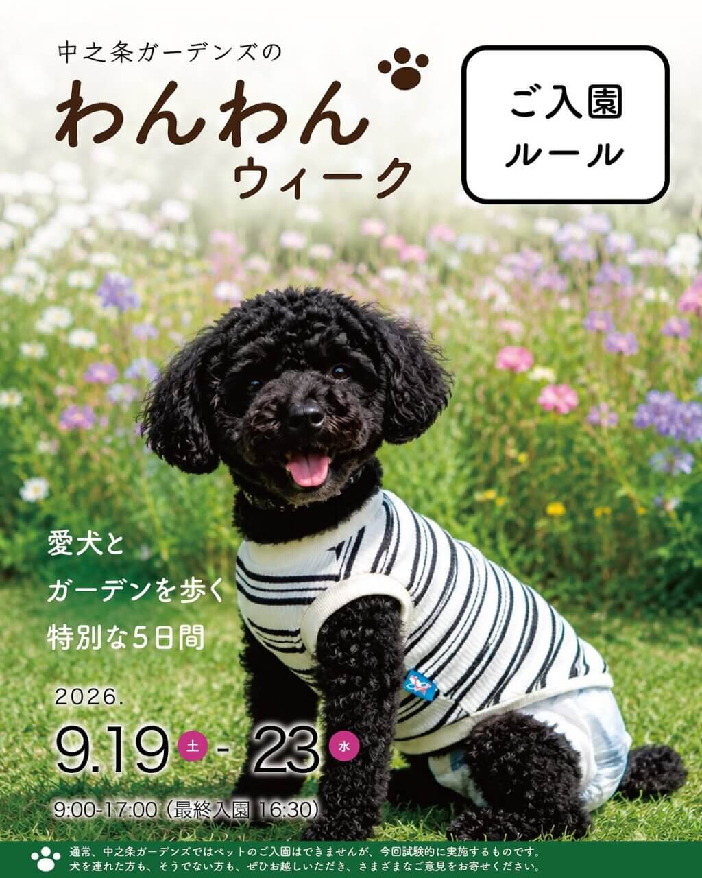中之条ガーデンズ
わんわんウィーク（愛犬と共に入園できる特別期間）